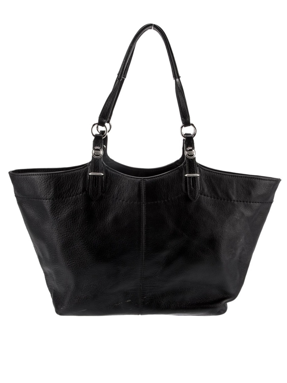 Coach Black Pebbled Leather Tote - Picture 4 of 16